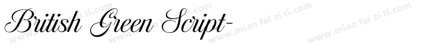 British Green Script字体转换